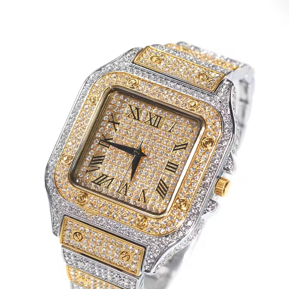 Premium Ice Moissanite Luxe Timepiece