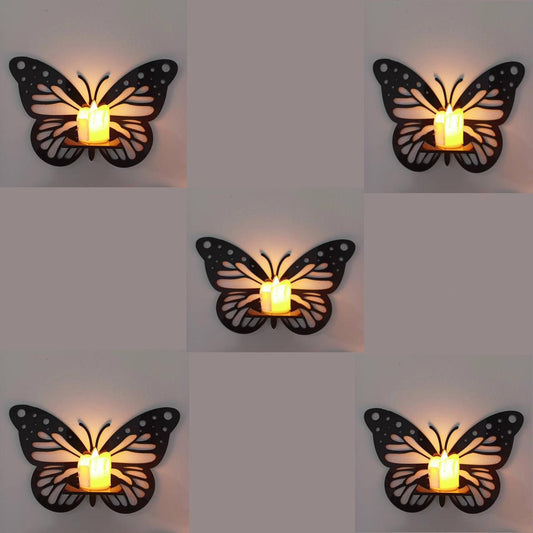 Pack Of 3 Decorative Butterfly Candle Stand