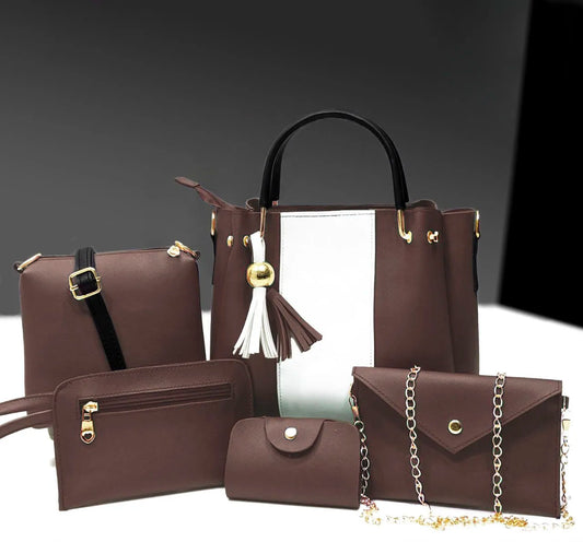 Hand bags for girls pack of 5 piece set with long strap