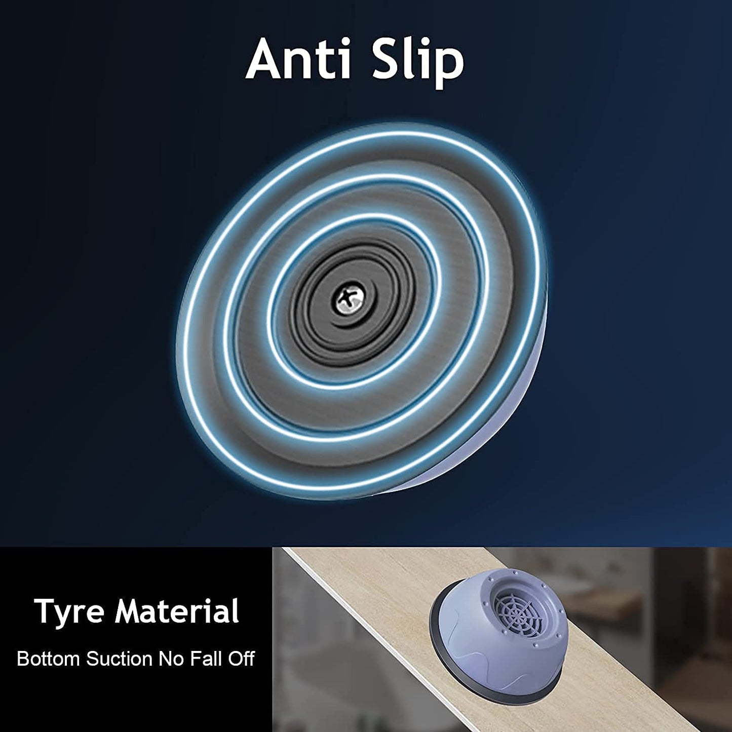 Pack Of Anti Vibration Washing Machine Feet Mats