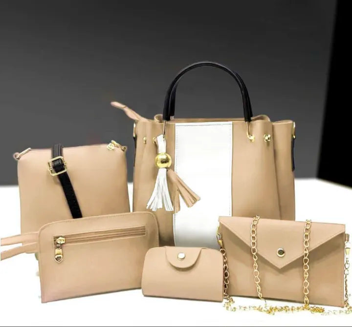 Hand bags for girls pack of 5 piece set with long strap