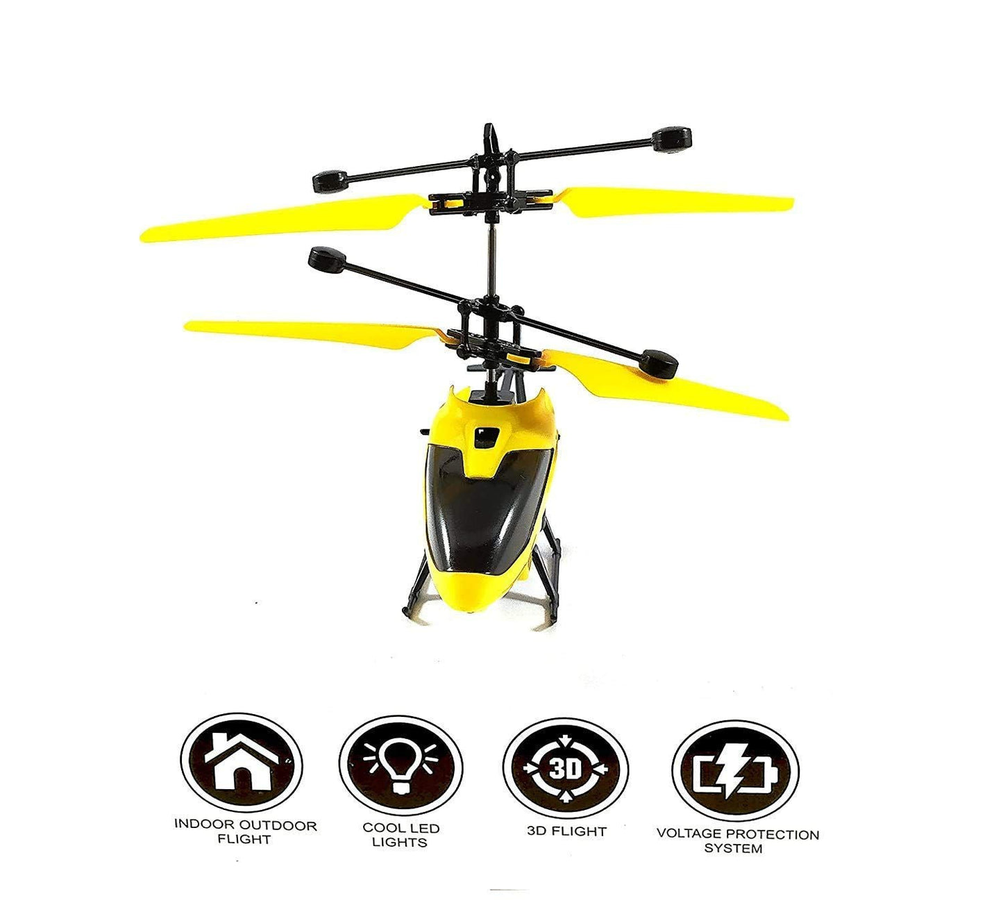 Charging Helicopter 2 IN 1 Toy With 3D Light Toys For Kids