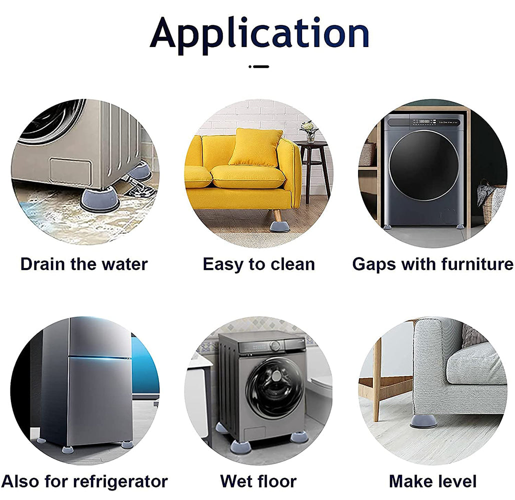 Pack Of Anti Vibration Washing Machine Feet Mats