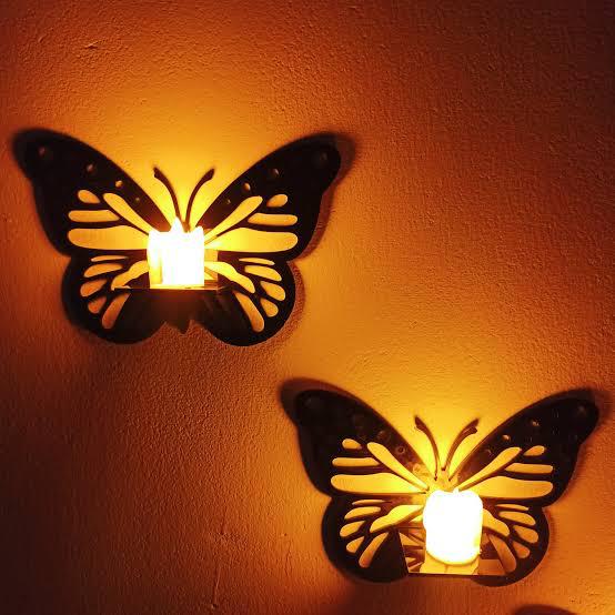 Pack Of 3 Decorative Butterfly Candle Stand