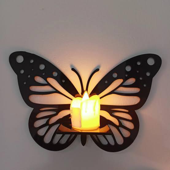 Pack Of 3 Decorative Butterfly Candle Stand
