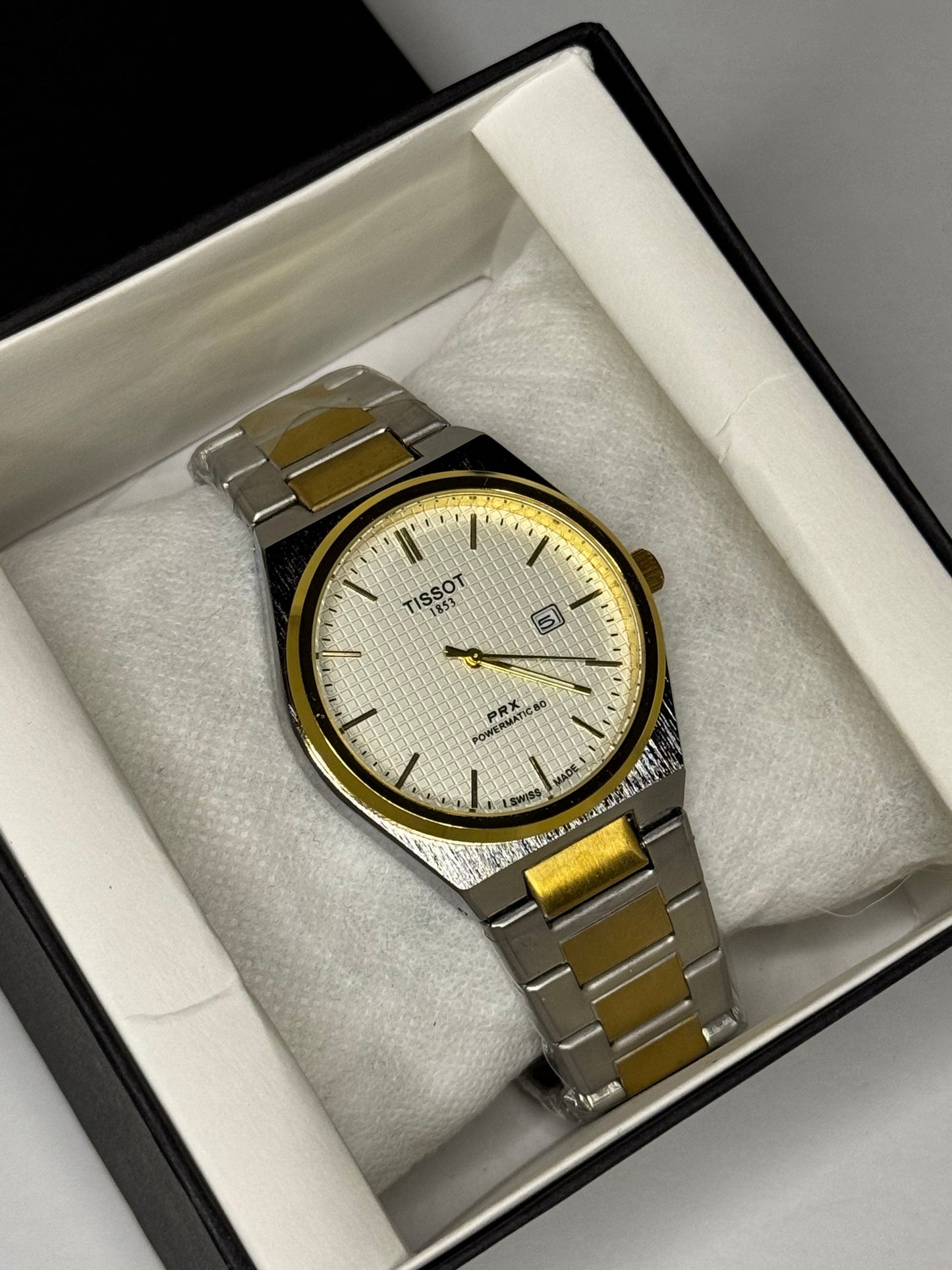 TSST PRX 1853 Two Tone White - Date Watch