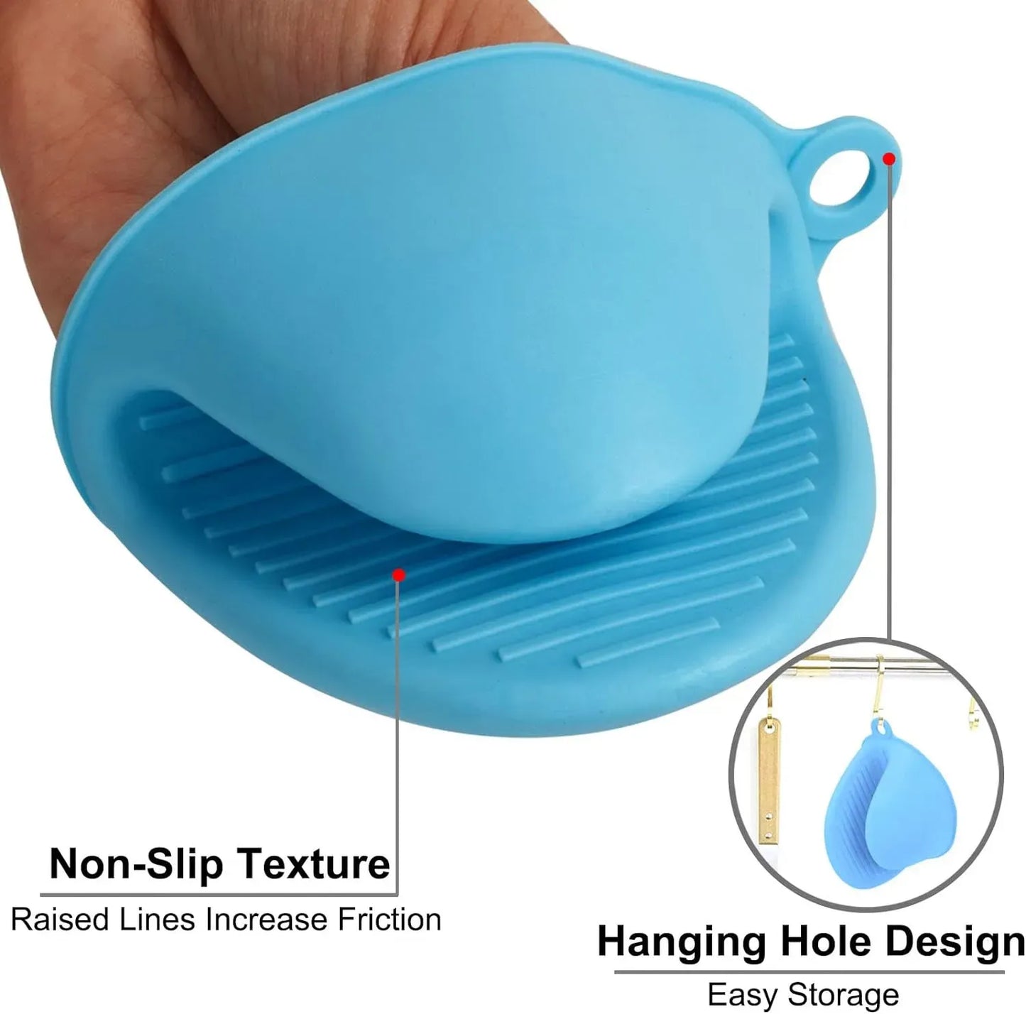 Safety Grip Silicone Oven Mitts