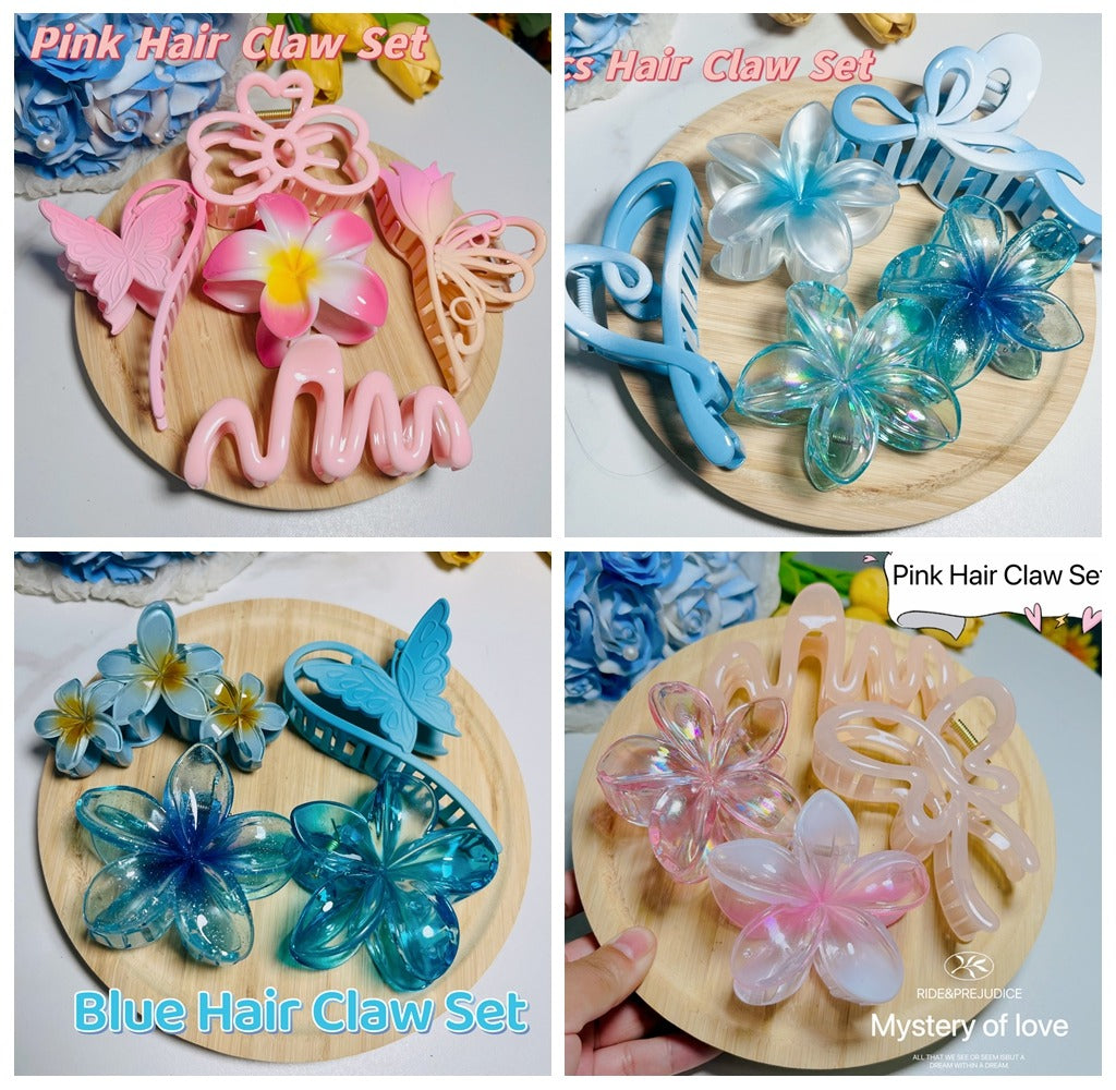 Flower Hair Claw Clips