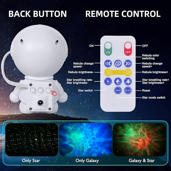 Astronaut Galaxy Projector led light